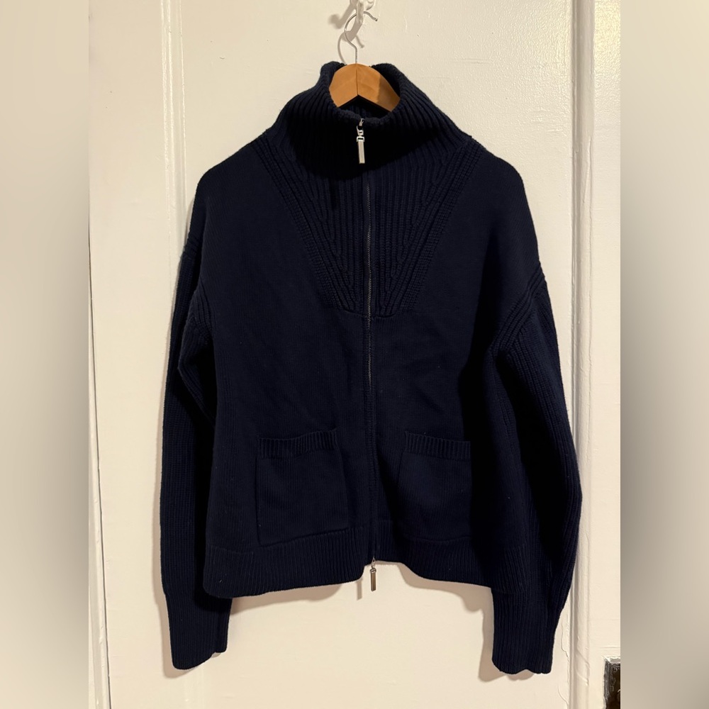 La Ligne Navy zip up Sweater